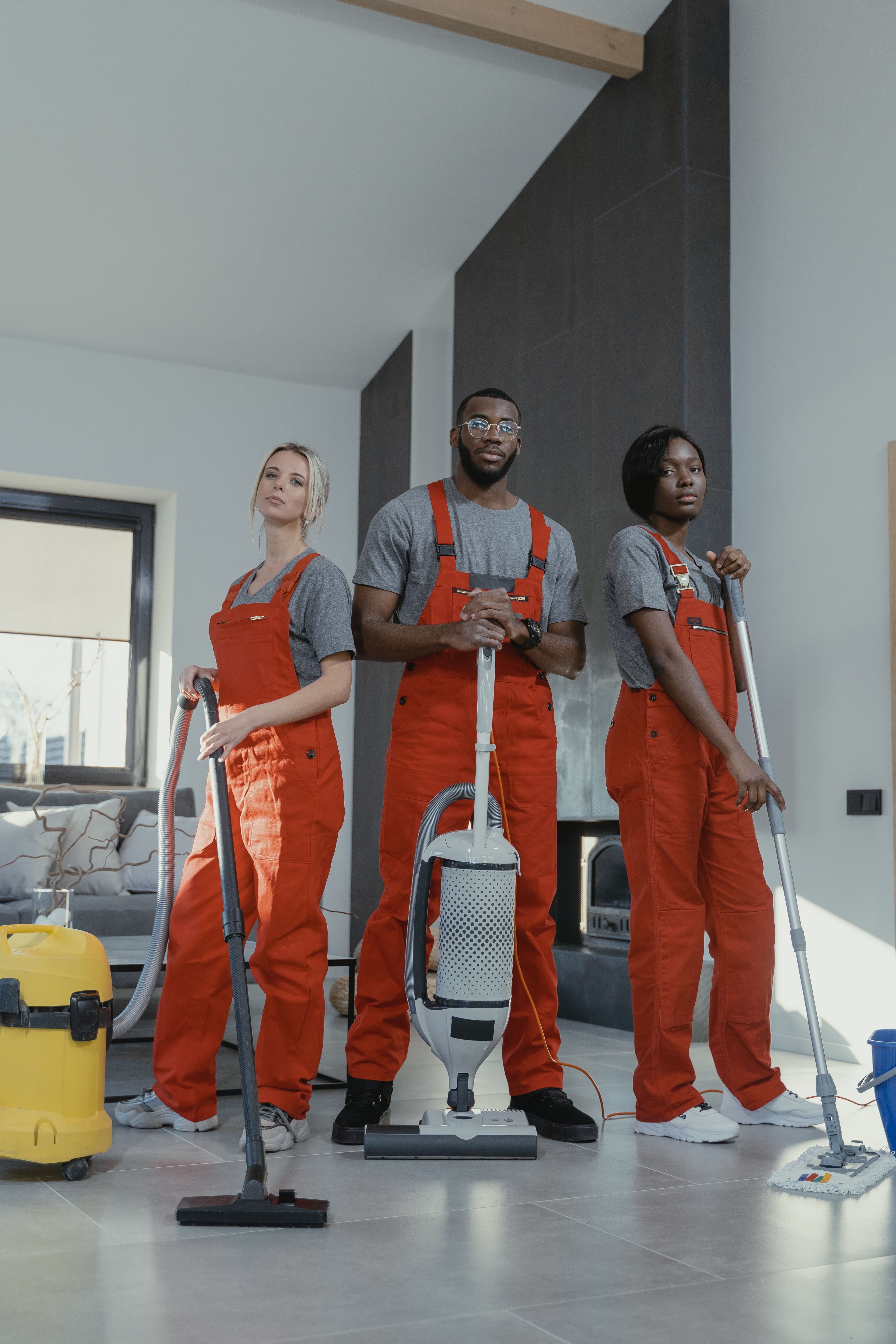 Professional cleaners providing reliable home cleaning services